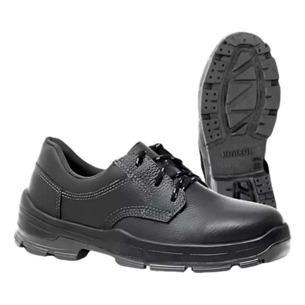 Tênis masculino Sapato Segurança Cano Baixo Amarrar Bico Composite Bracol Sapatenis
