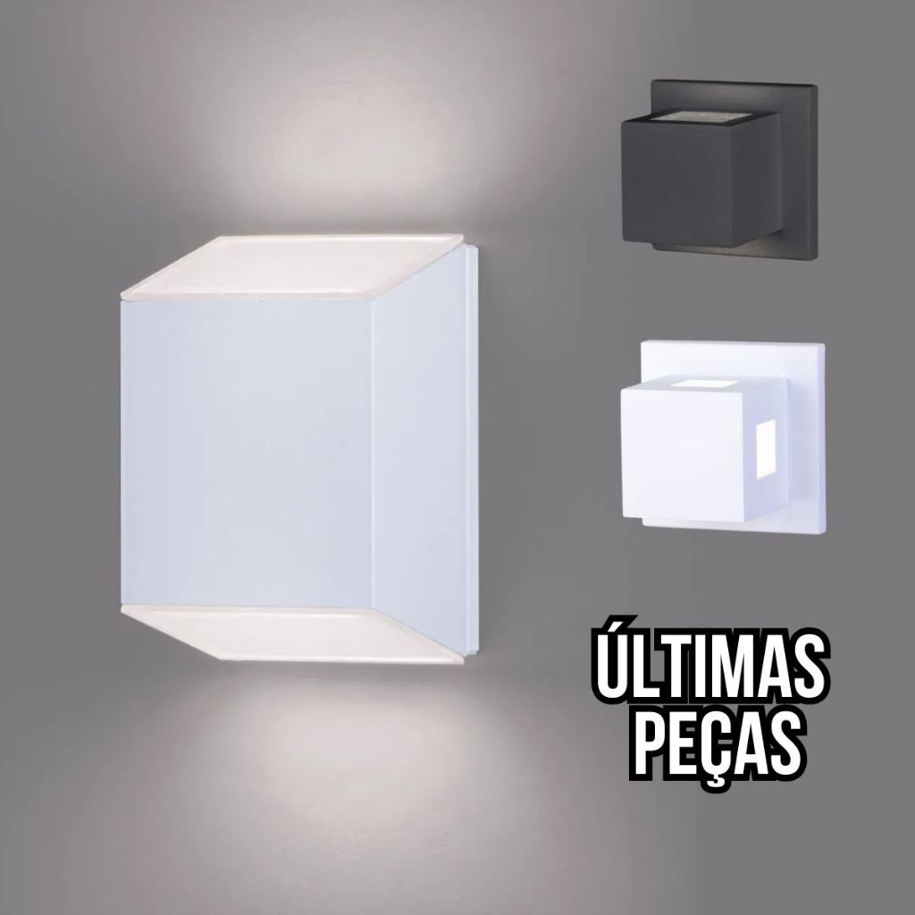 Arandela Externa Luminaria de Parede Ideal Iluminação Preta Branca Marron Promoção Ultimas Peças