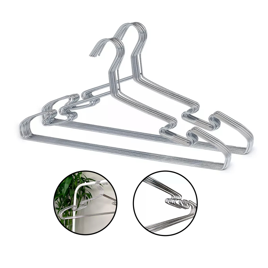 Kit 20 Cabides Cava Tintureiro Cromado Resistente Promoção