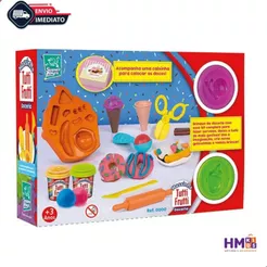 Kit De Massinha De Modelar Infantil Tutti Frutti Com Acessórios - Doceria - 538