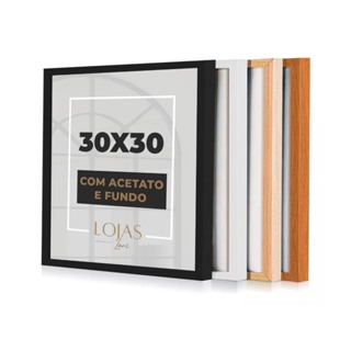 Kit 3 Molduras 30x30cm Com Acetato Quadros Fotografia Poster em Oferta na Shopee