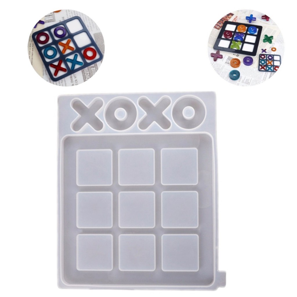 Molde Silicone Resina Jogo Da Velha Kit Completo Diversão em Oferta na Shopee