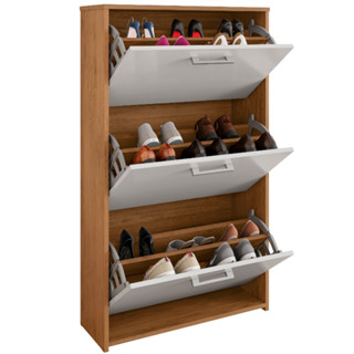 Sapateira 3 Portas Armário Multiuso Organizador para Hall Entrada Quarto Estante Sala Mode...