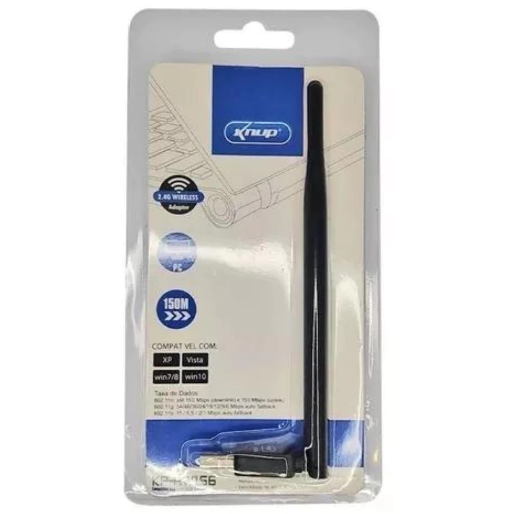 Antena Wi-fi Adaptador Wireless 150mbps Usb KP-AW156 KNUP