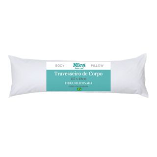 Travesseiro de Corpo Gigante Fibra Siliconada 1,35x0,48 com Zíper Altura Regulável Ajuste Fácil em Oferta na Shopee
