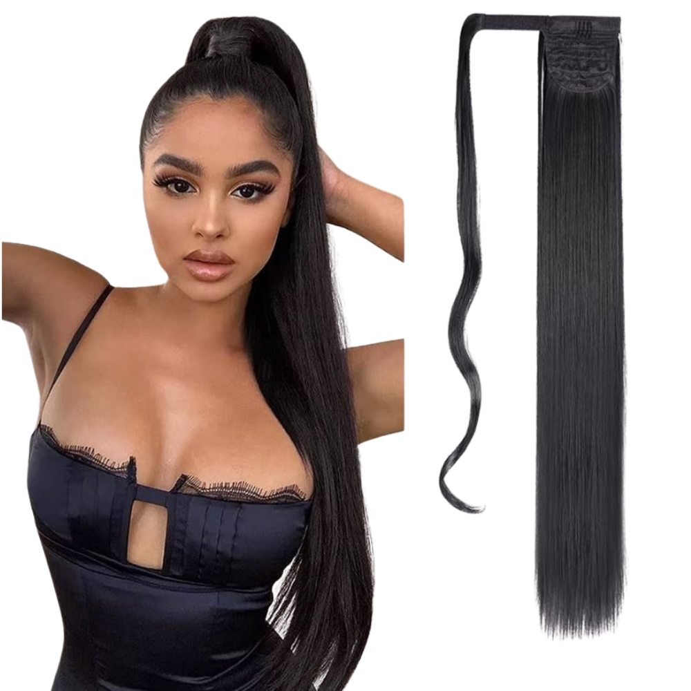 Aplique Rabo De Cavalo Velcro Liso Fibra Orgânico Premium