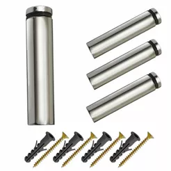 4 Prolongador Espaçador Cromado P/ Vidro 10cm