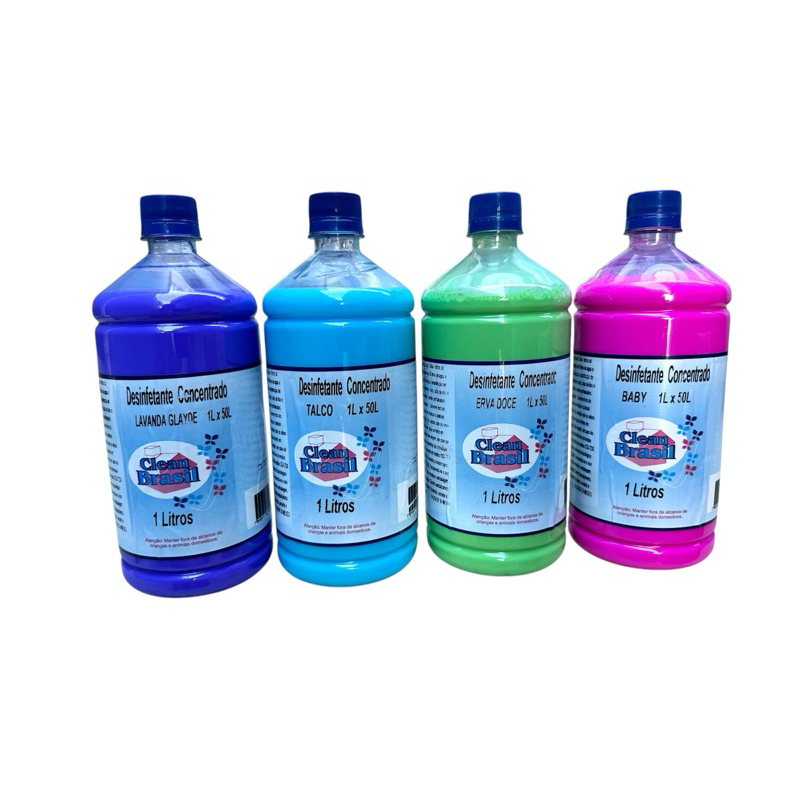 KIT DESIFETANTE CONCETRADO 1LITRO CADA/ FAZ /50LITROS CADA em Oferta na Shopee