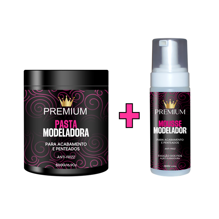 Kit 1un Pasta Modeladora 500g PREMIUM + 1un Mousse Modelador Prime 150ml