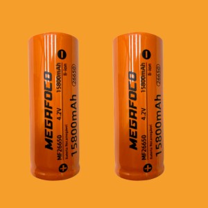 Bateria para Lanterna Tática 26650 - 15800mAh 4.2V MEGAFOCO em Oferta na Shopee
