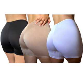 Kit 3 Short Anágua Liso Feminino Segunda Pele em Oferta na Shopee