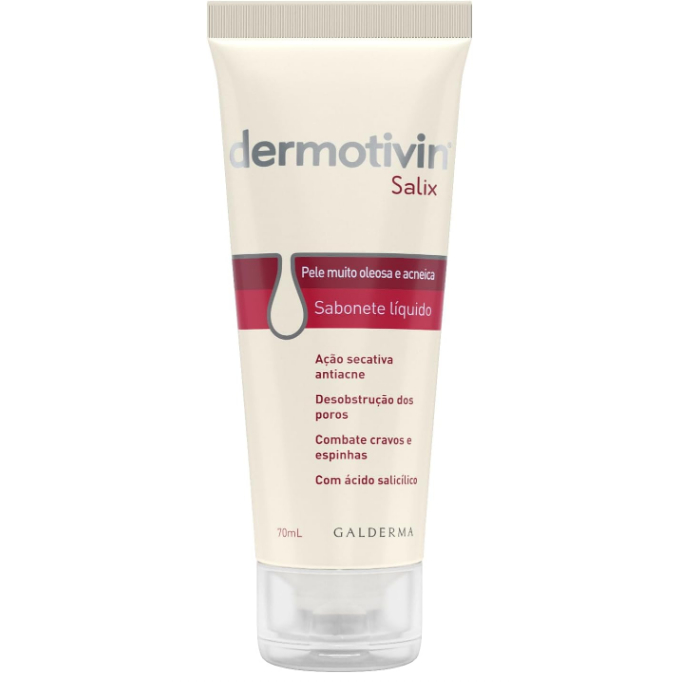 Dermotivin Sabonete Líquido Facial Para Acne Salix 70ml