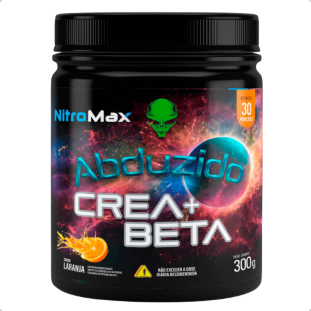 CREA + BETA Pote de 300g - Sabor Laranja - NITROMAX