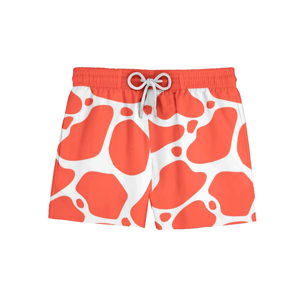 Short Bermuda Praia Carnaval Verão Masculino Vaca Rosa Branco Manchas REF 663 Home Custom