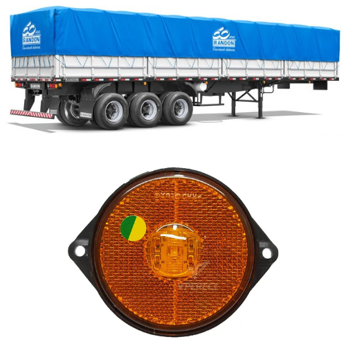 Lanterna Dianteira Led Esquerda P Carreta Randon 2V 24V ACR C/ LED C/ CONECTOR PL04124161