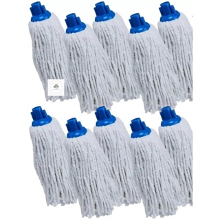 Esfregão Refil Mop  KIT 10 UNIDADES Úmido Rosca Universal Algodão - O ENVIO MAIS RÁPIDO em Oferta na Shopee