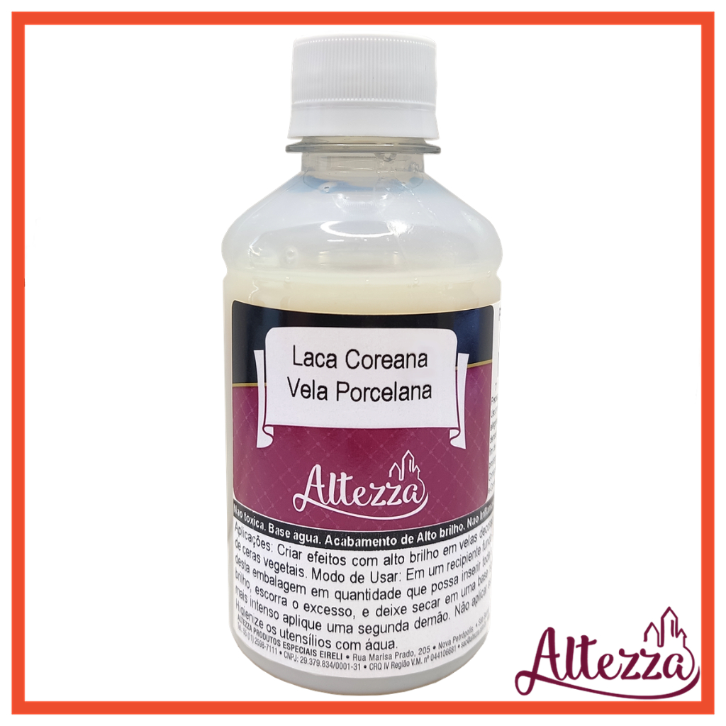 Brilho Para Vela Porcelana Laca Coreana 250ml Altezza - Excelente Brilho, Não Tóxica, Base Água em Oferta na Shopee