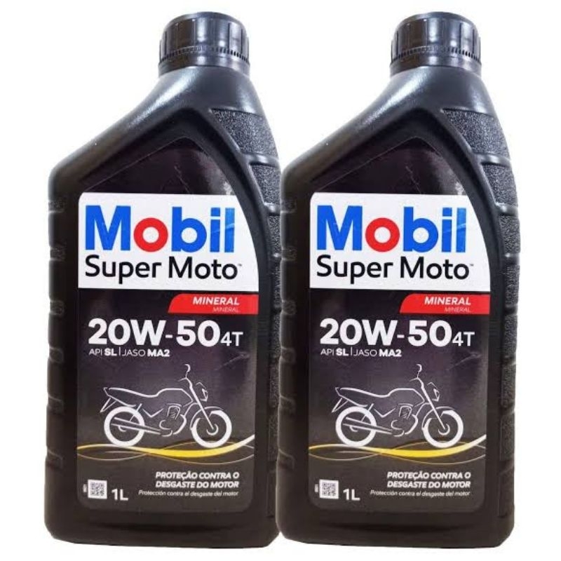 Óleo Original Mobil 20w50 Mineral Motos Honda Yamaha Suzuki Shineray Dafra Kasinski Troca óleo