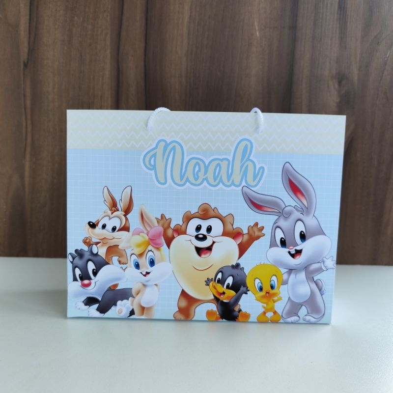 Sacolinha Personalizada Baby Looney Tunes - Pegue e Monte - lembrancinha Looney Tunes em Oferta na Shopee