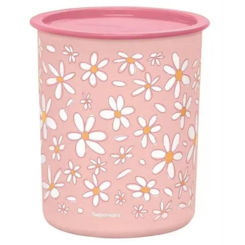 Tupperware One Touch Canister 1 Deco Super Instantânea Slim Margarida 1,2 Litros