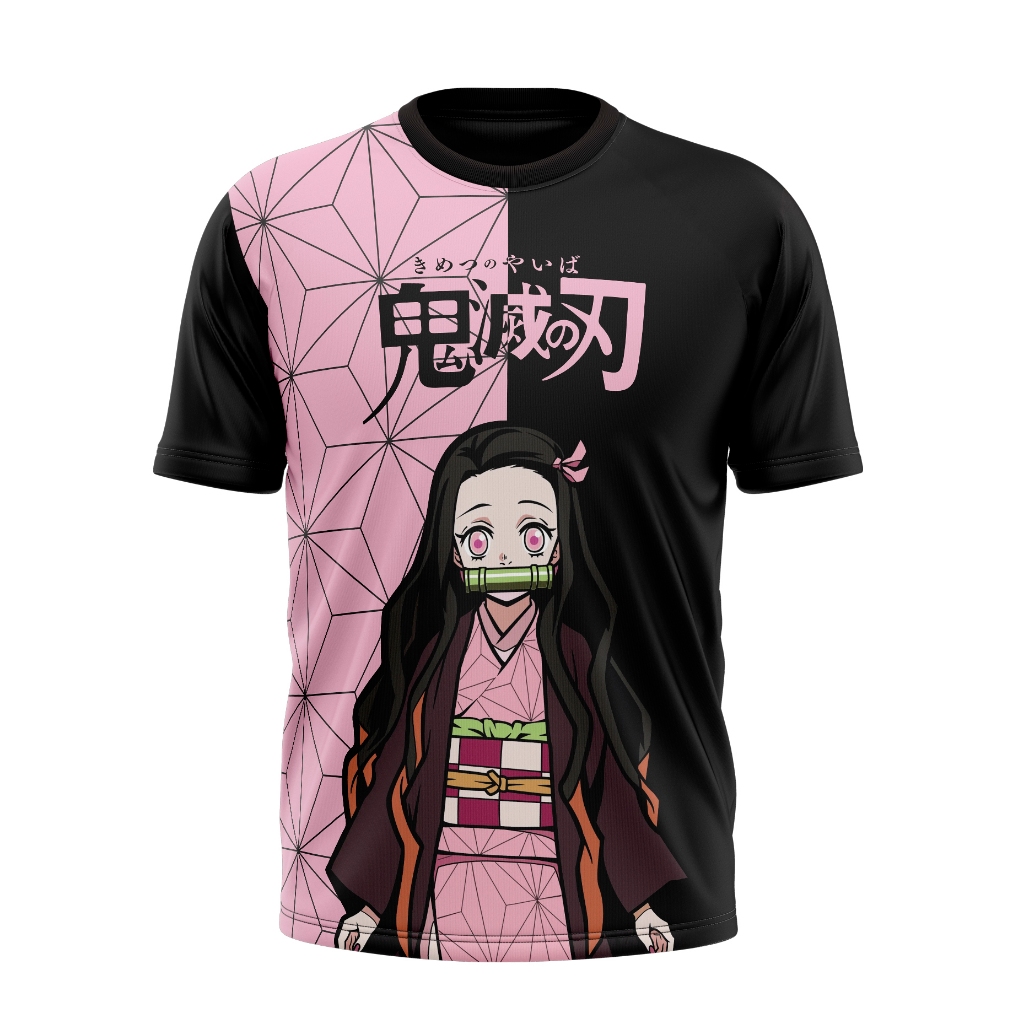 Camiseta Sublimada Infantil Moda Geek Anime Nezuko em Oferta na Shopee