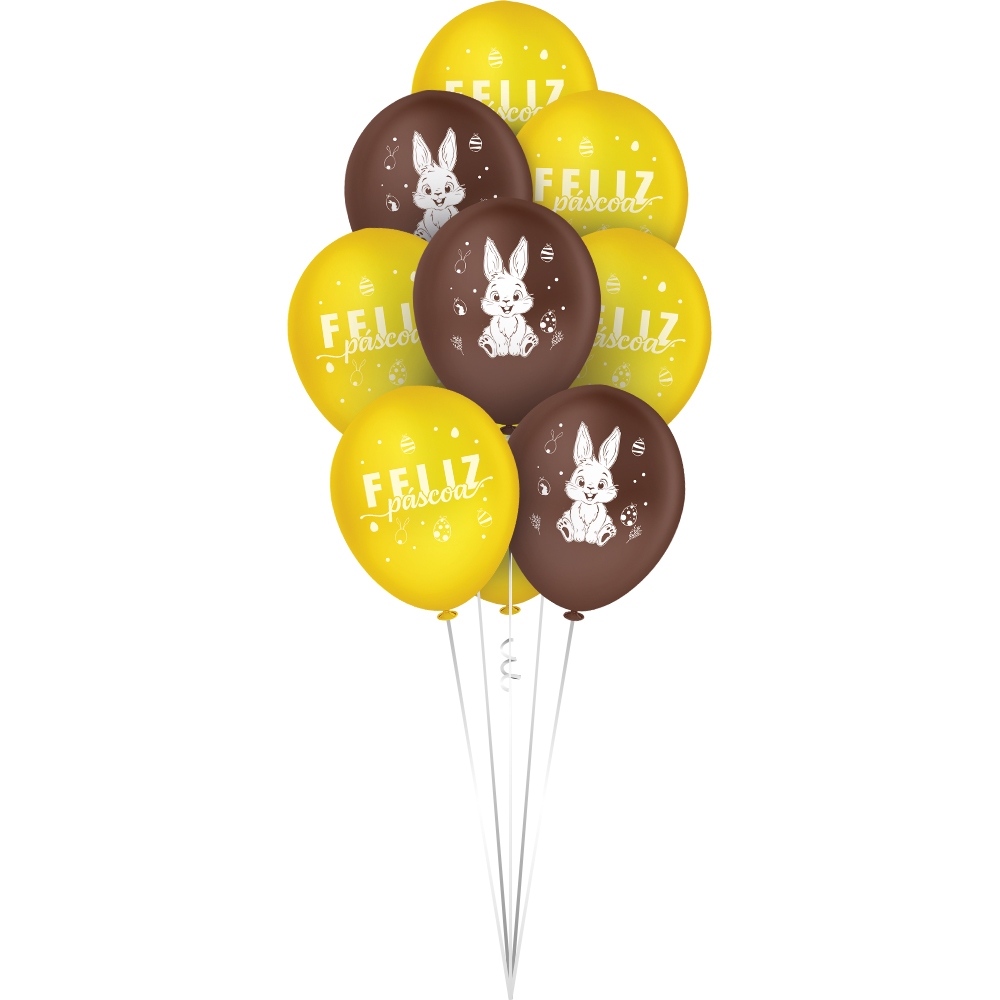 Balão - Bexiga Feliz Páscoa do Coelho - 25 Unidades em Oferta na Shopee