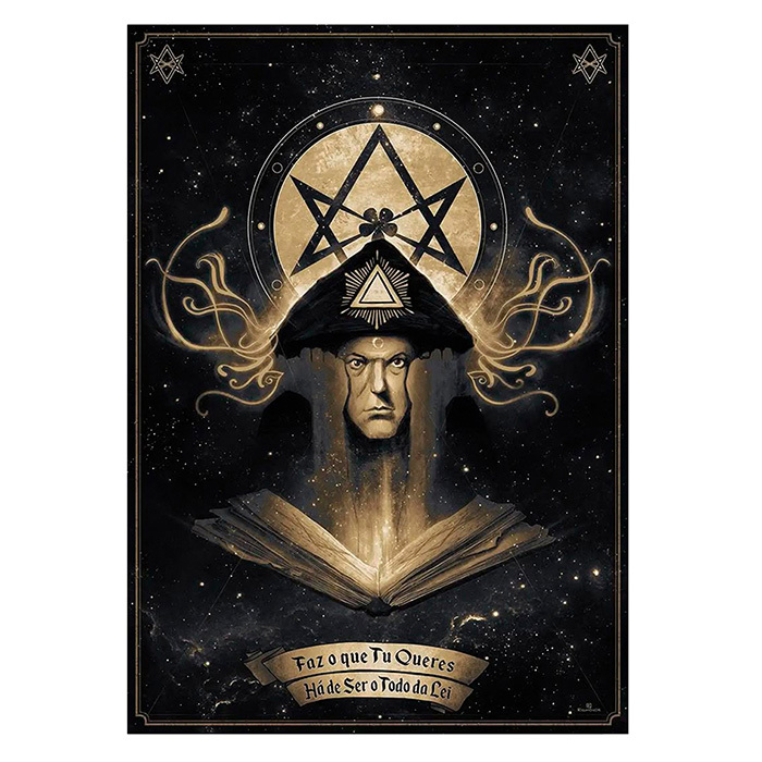 Pôster Aleister Crowley Ocultismo Magia Hermetismo 82x55cm