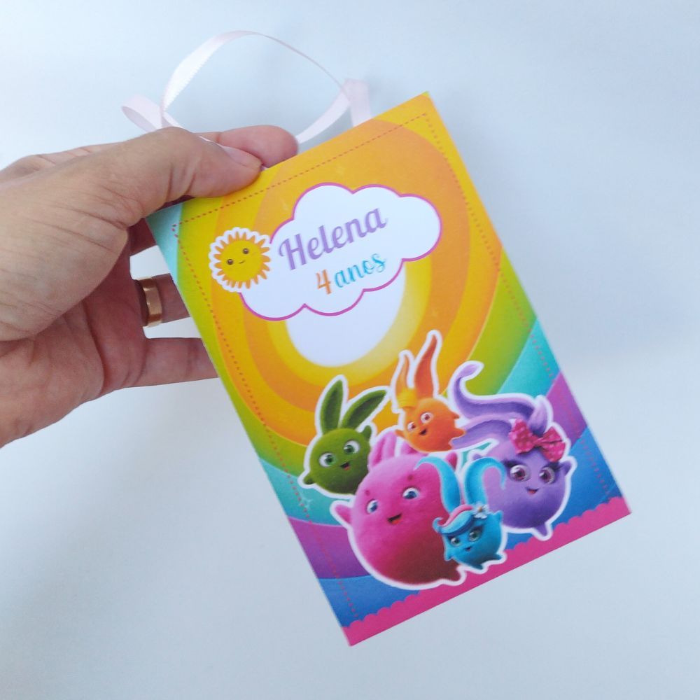 Sacolinha Personalizada Sunny Bunnies para lembrancinha / Tamanho P / Lembrancinha Personalizada / Aniversário Infantil