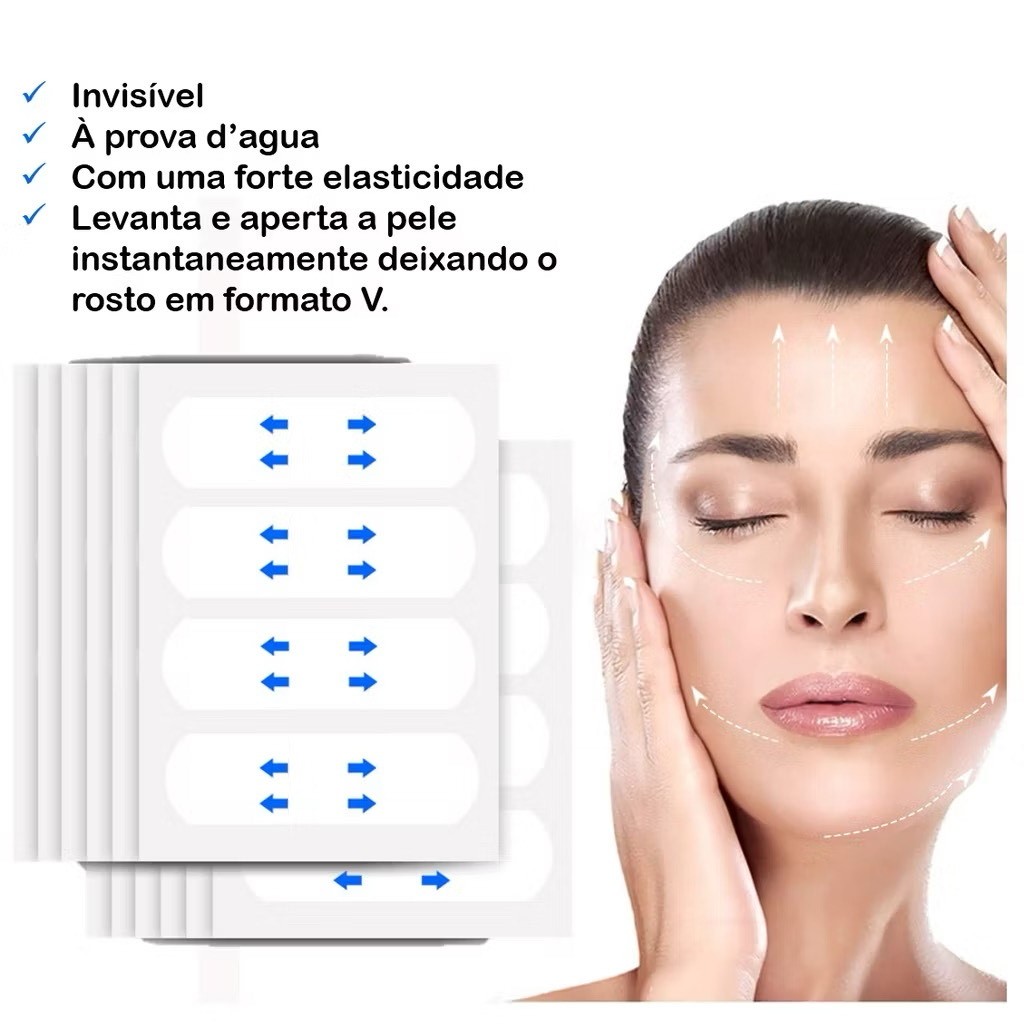 40 Pçs Adesivos Facial Fita De Lifting Anti Envelhecimento em Oferta na Shopee