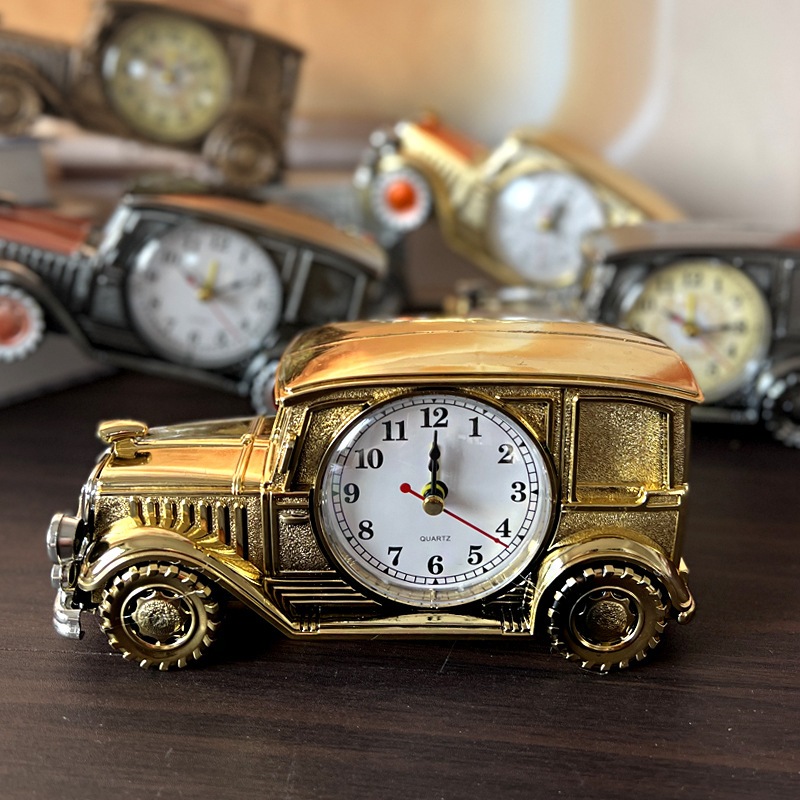 Relógio de Mesa Vintage Carro Antigo – Despertador Retrô Decorativo Criativo