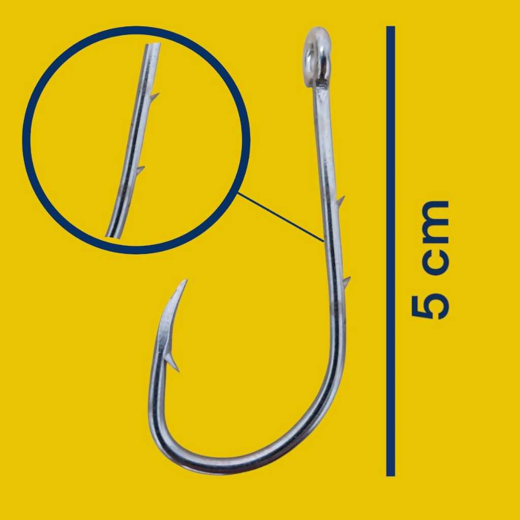 Anzol Pesca 4330 N° 6/0 C/ Farpas Maguro - 50 Unidades