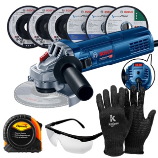 Kit Esmerilhadeira GWS 9-125 S Bosch 900W Contr. Velocidade em Oferta na Shopee