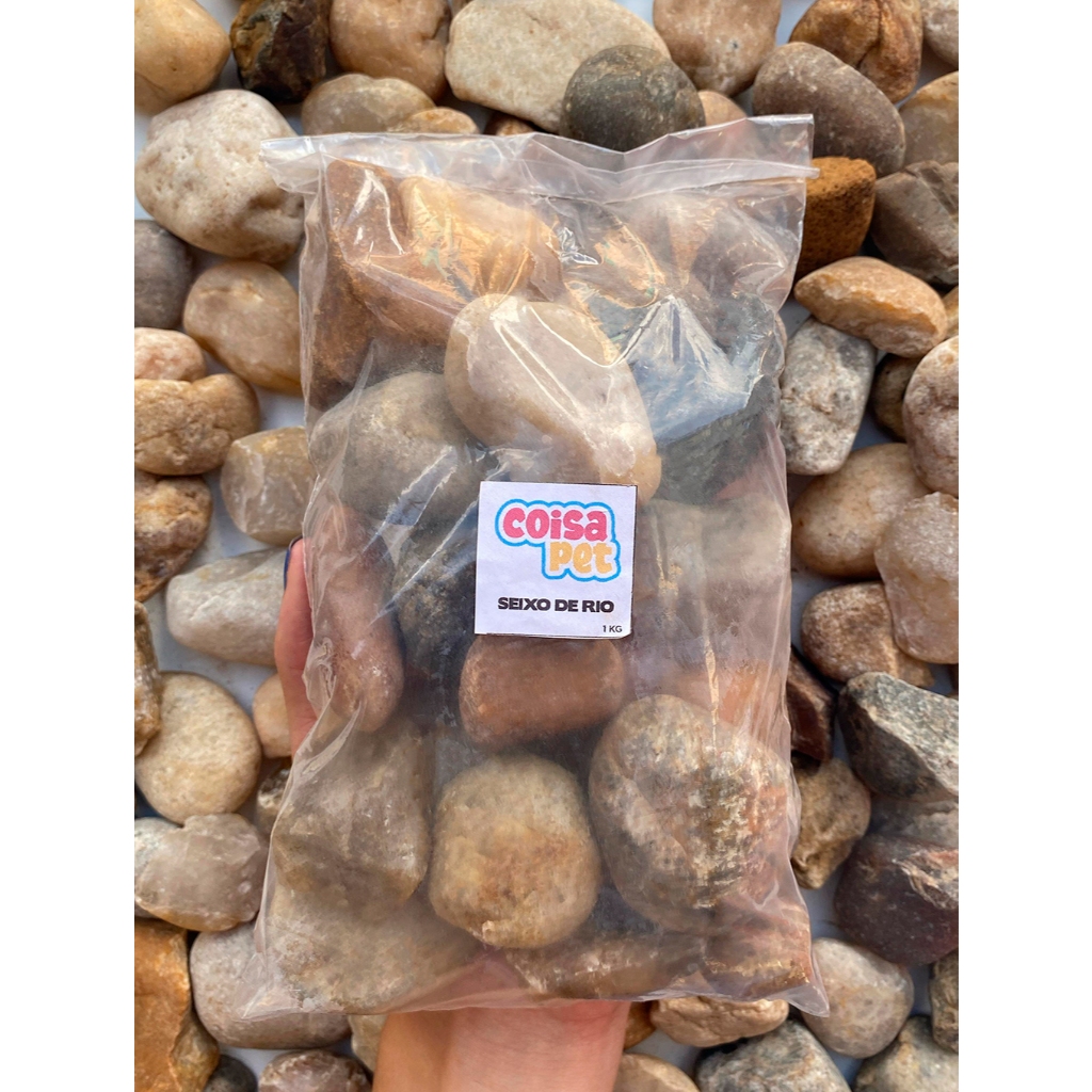 Pedras Seixo de Rio Enriquecimento Ambiental Terrário Hamster Gerbil Roedores Aquário em Oferta na Shopee