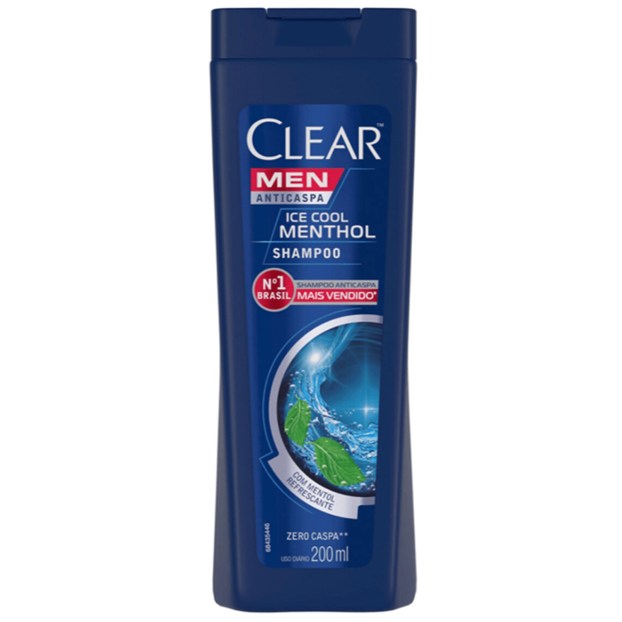 Shampoo Anticaspa Clear Men Ice Cool Menthol 200ml