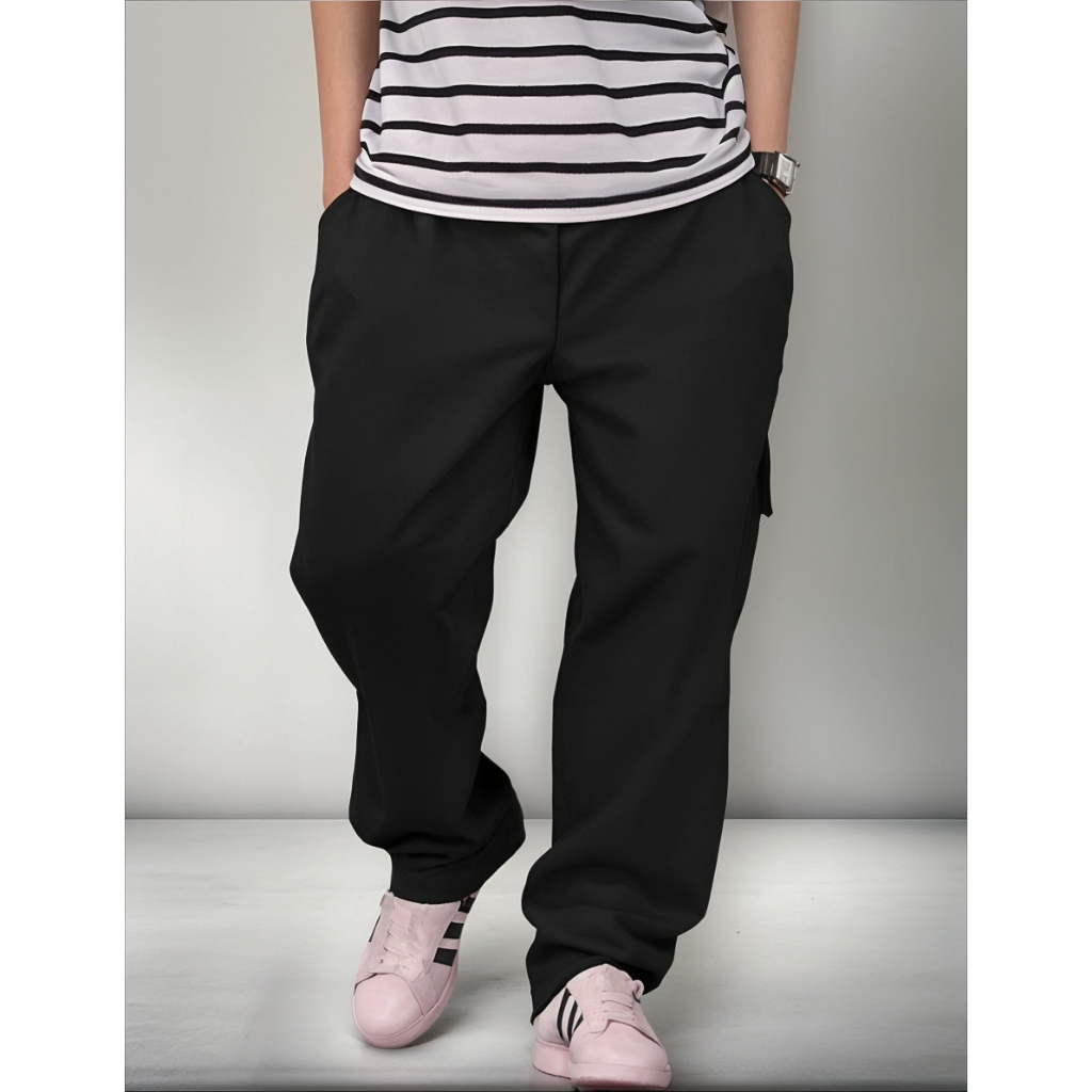 Calça Cargo jeans e sarja Larga Masculina Skate Caqui 6 Bolsos Fechamento Cordão unisex em Oferta na Shopee