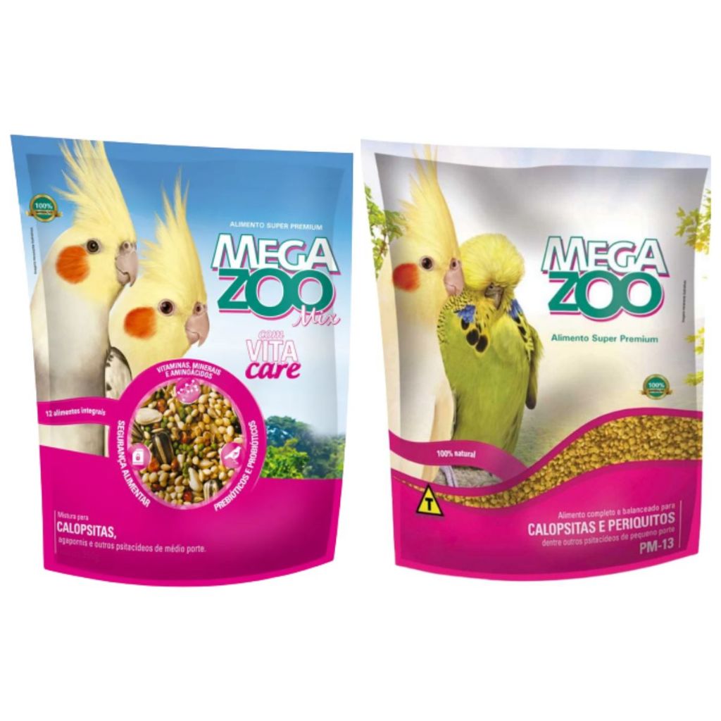 Mix de Sementes e Extrusada Pm13 Megazoo Para Calopsita e Agapornis em Oferta na Shopee