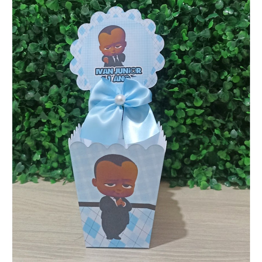 Kit Centro de mesa Cachepot Personalizado Poderoso Chefinho Afro careca Menino Festa-Lembrancinhas-Aniversario-