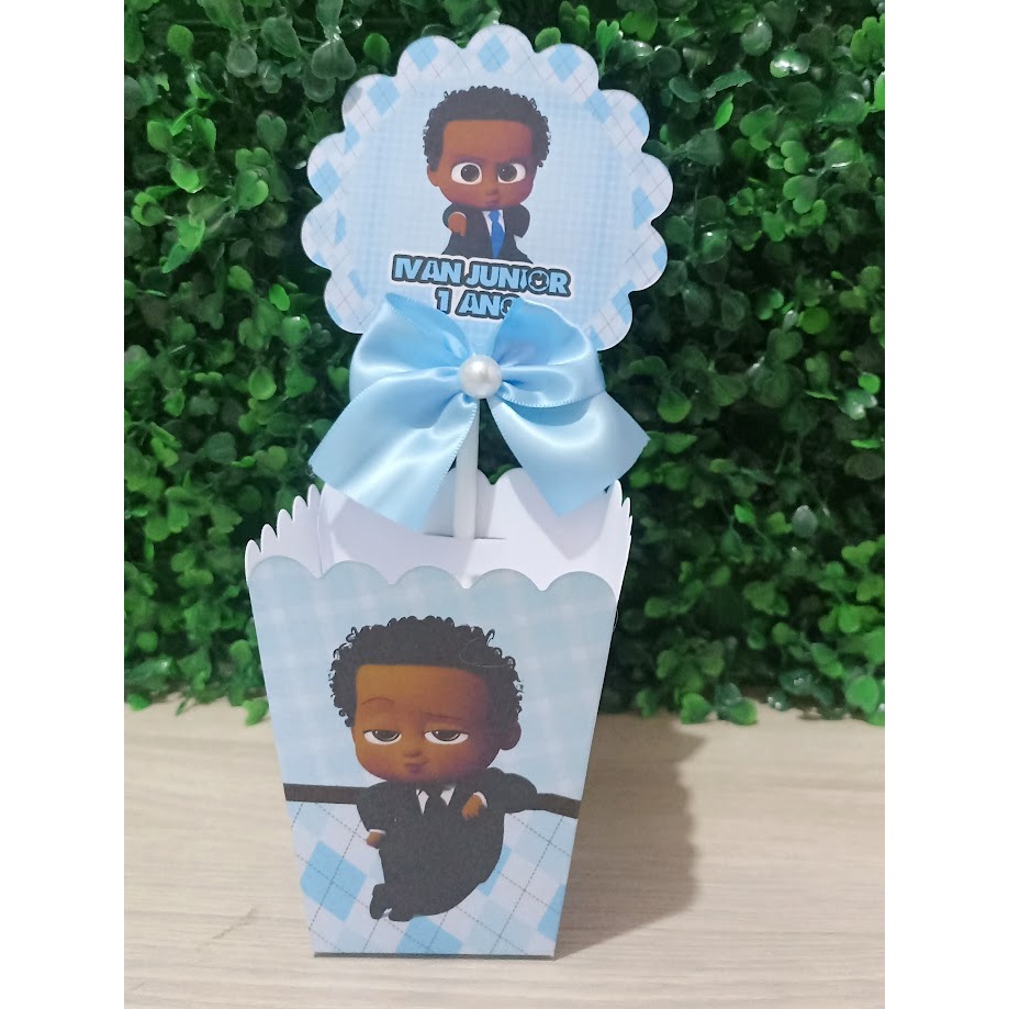Kit Centro de mesa Cachepot Personalizado Poderoso Chefinho Afro Menino Festa-Lembrancinhas-Aniversario-Cha de bebe