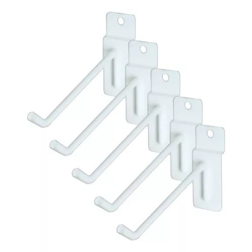 Kit 50 Gancho Para Painel Canaletado Cor Branco 10cm em Oferta na Shopee