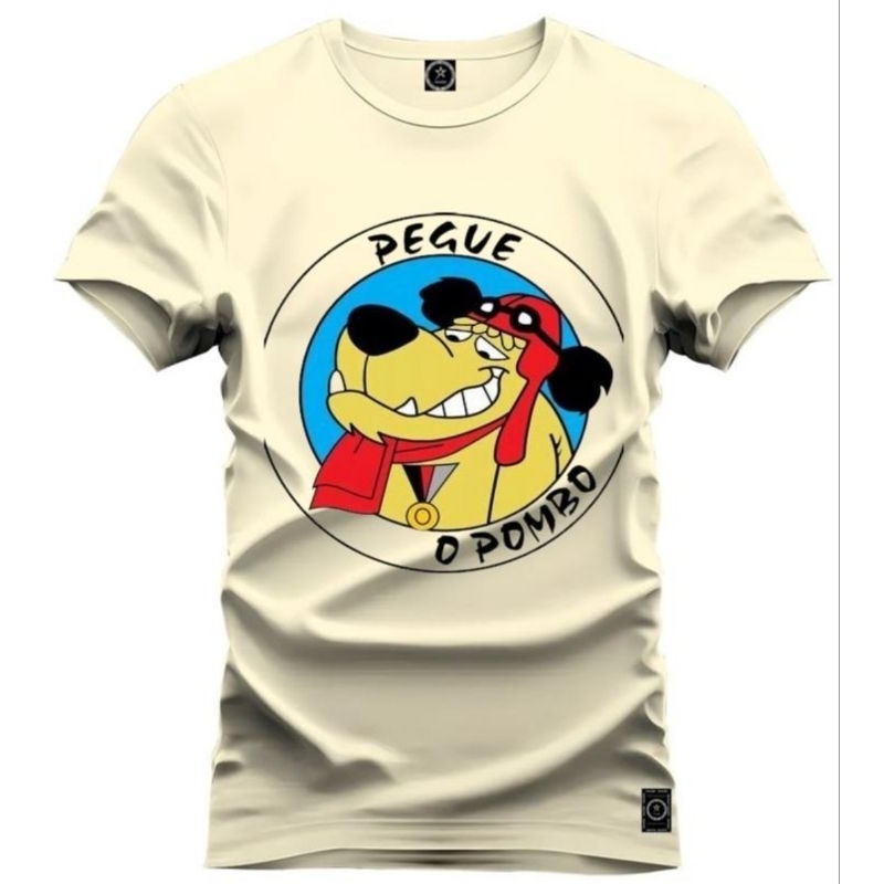 camiseta plus size estampa PEGUE O POMBO  corrida maluca em Oferta na Shopee