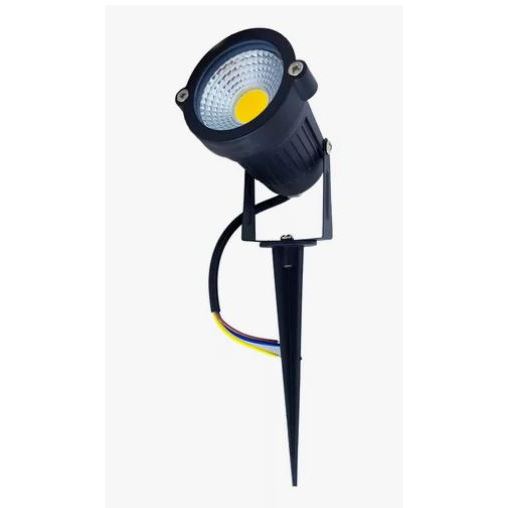 Luminária Espeto Jardim Lâpada Cob Led 7w Luz Amarela Cor da carcaça Preto Cor da luz Branco-quente 110V/220V