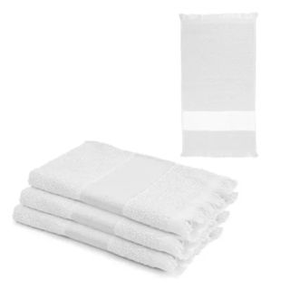 Kit 30 toalha social para bordar branco infantil menino e menina toalhinha de boca e mão em Oferta na Shopee