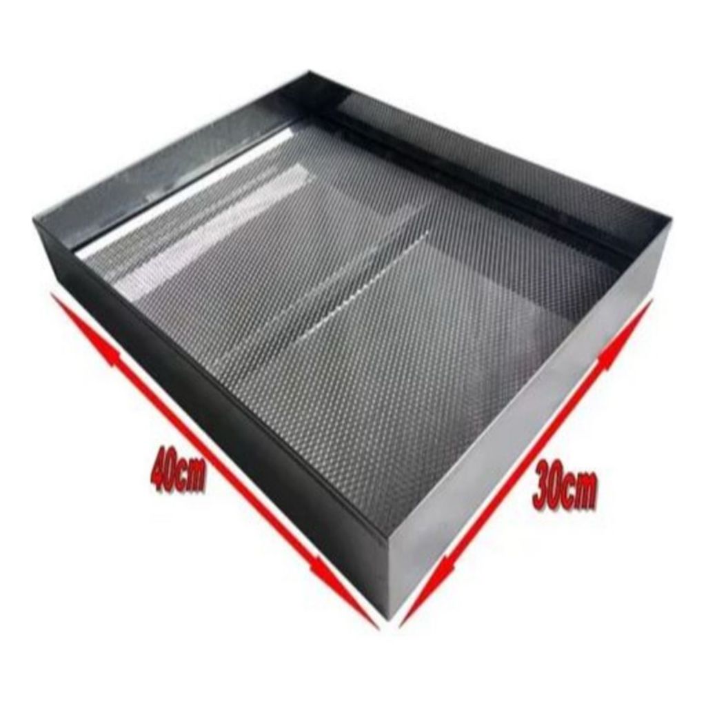 Escorredor Fritura Aço Inox Bandeja 30x40x6cm Pastel Salgados