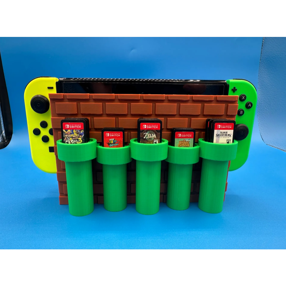Suporte E Porta-cartuchos Para Nintendo Switch - Super Mario