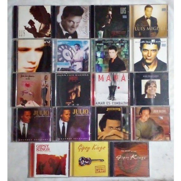 CD Luis Miguel Alejandro Sanz Juan Luis Guerra Maná José Feliciano Julio Iglesias Gipsy Kings Álbuns De Sussessos