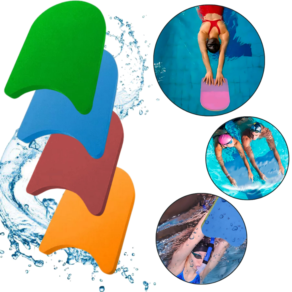 Prancha de Natação Treino 35x23x3cm Hidroginástica Natação Corretiva Eva Flutuadora