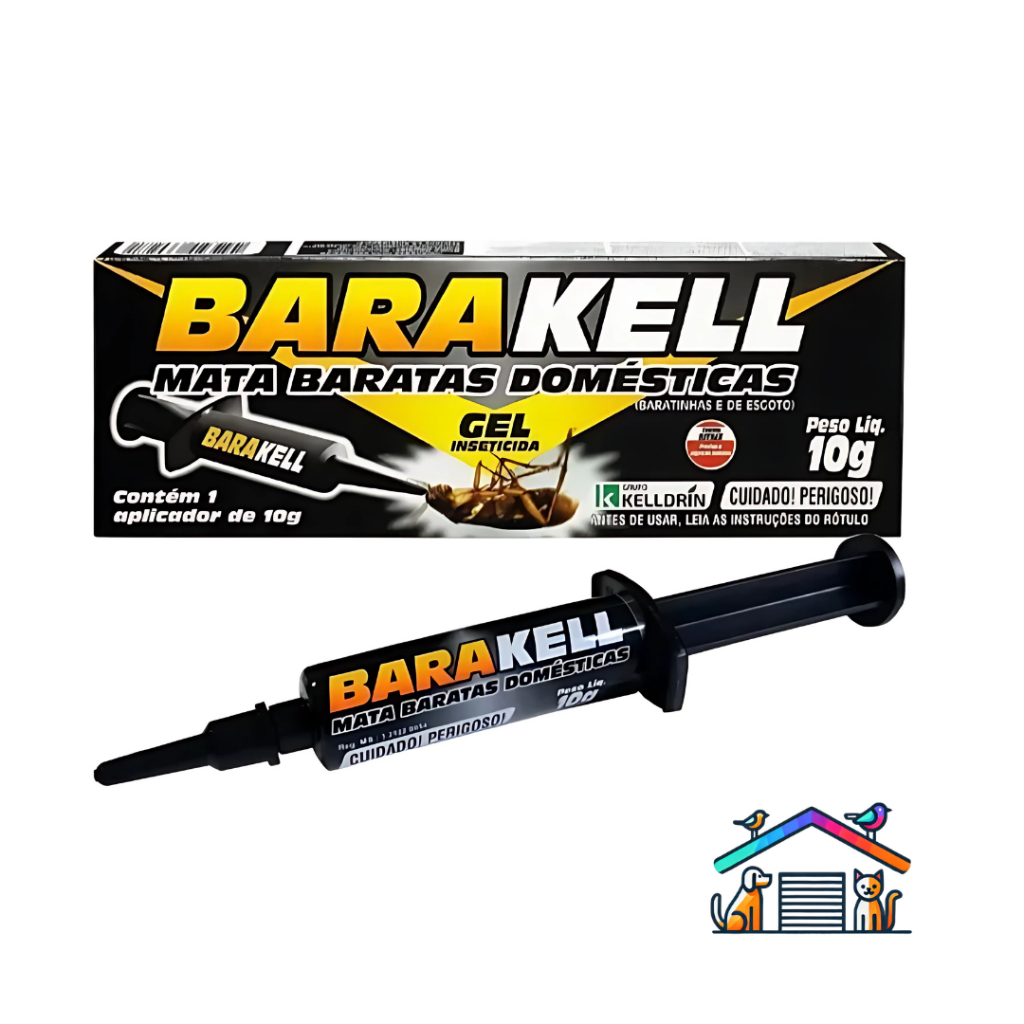 Mata Baratas Baratinha eficaz Barakell Bisnaga em Gel 10gr Keldrin em Oferta na Shopee