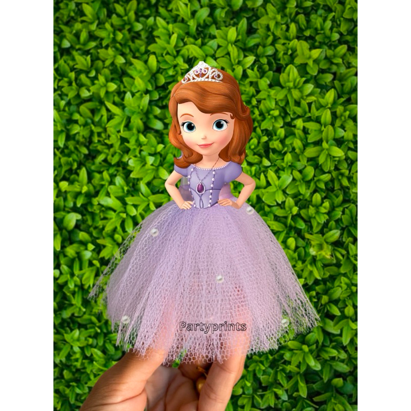 kit tubete princesinha sofia personalizado 3D lembrancinha de aniversário