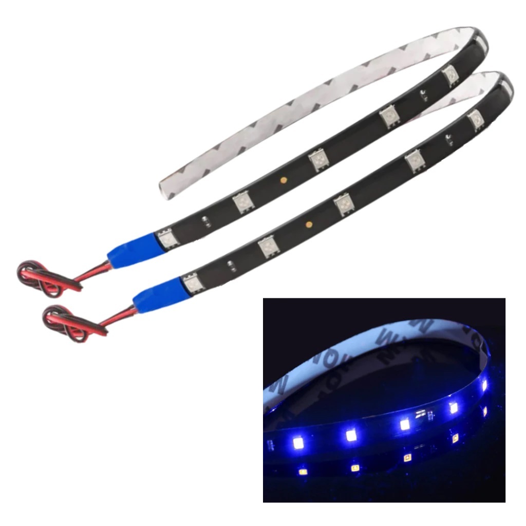 Kit 4 Fita Siliconada 12 Led 30 Cm Azul em Oferta na Shopee