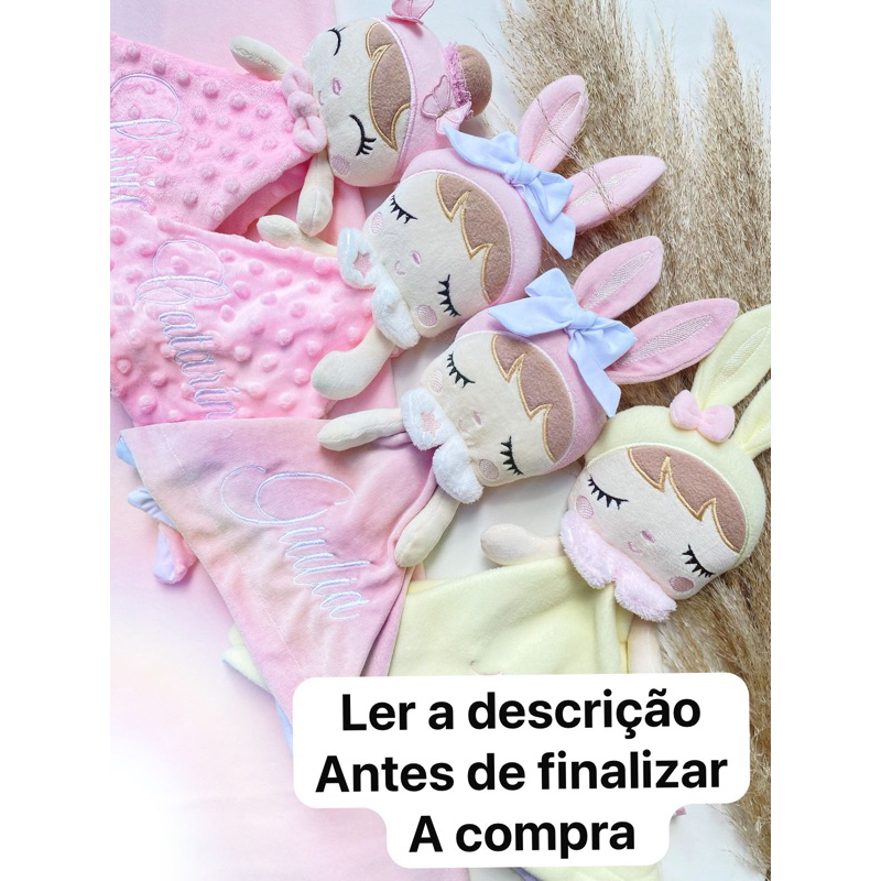Naninhas Personalizadas com Nome em mantinha bubble / naninha / personalizados / enxoval de bebe em Oferta na Shopee